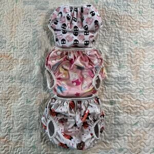 Reusable Swim Diaper Lot Toddler 24M 3 Pack Cloth Pool Beach Bundle